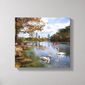 Austin, Texas Barton Creek/Ladybird Lake Skyline Canvas Afdruk (Voorkant)