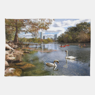 Austin, Texas Barton Creek/Ladybird Lake Swans Theedoek
