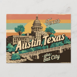  Austin, Texas - Bat City, Verenigde Staten Briefkaart