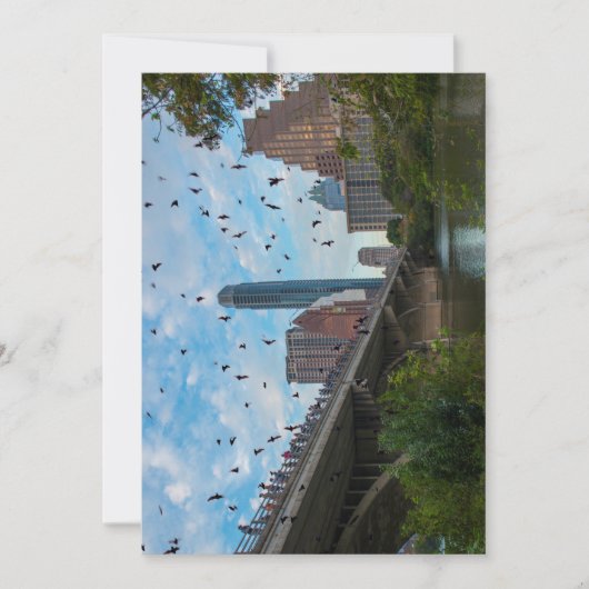 Austin Texas Bats Kaart (Voorkant)