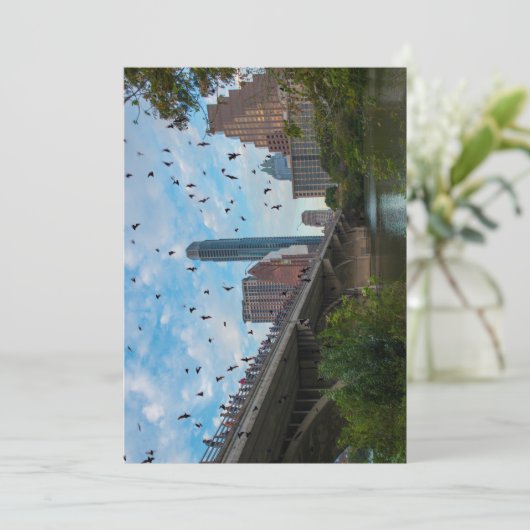 Austin Texas Bats Kaart (Staand voorkant)