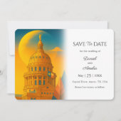 Austin Texas Bestemming Huwelijk Bewaar de Datum Save The Date (Voorkant)