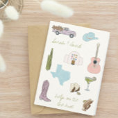 Austin, Texas, bewaar de datum met tekeningen Kaart