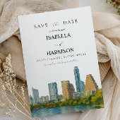 AUSTIN Texas Bewaar de Datum Sjabloon