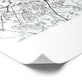 Austin Texas Blue Water Street Map Poster (Hoek)