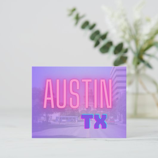 AUSTIN TEXAS BRIEFKAART (Staand voorkant)