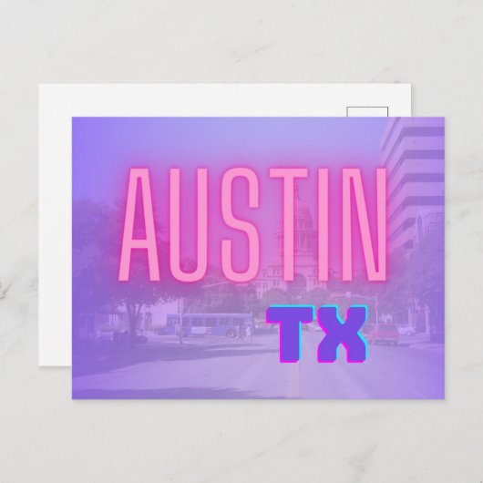 AUSTIN TEXAS BRIEFKAART (Voorkant / Achterkant)