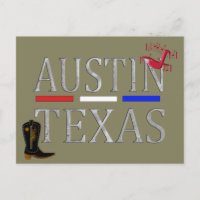 Austin, Texas - briefkaart