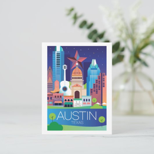 Austin, Texas Briefkaart (Staand voorkant)