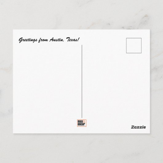 Austin, Texas Briefkaart (Achterkant)