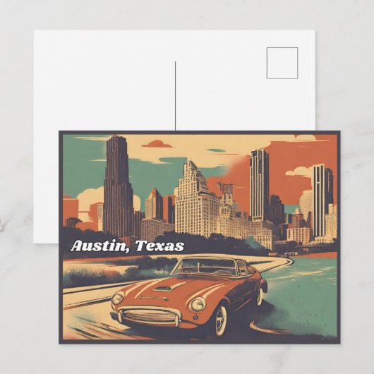 Austin, Texas Briefkaart (Voorkant / Achterkant)