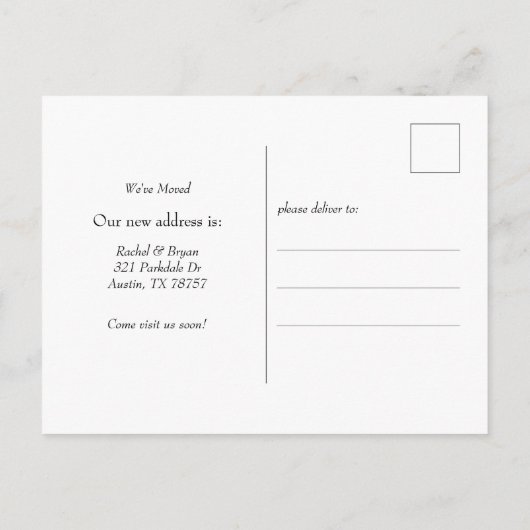 Austin, Texas Briefkaart (Achterkant)