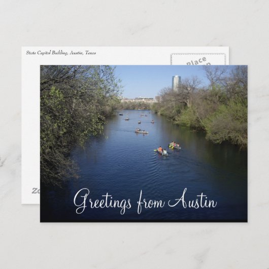 Austin Texas Briefkaart (Voorkant / Achterkant)