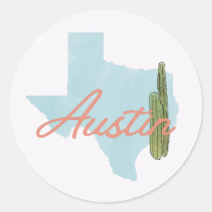 Austin Texas bruiloft Ronde Sticker