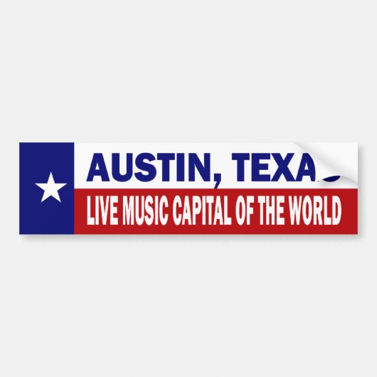 Austin, Texas Bumpersticker (Voorkant)
