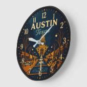 Austin Texas Capitol Plaza Grote Klok (Hoek)