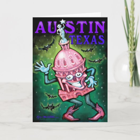Austin Texas Card Kaart (Voorkant)
