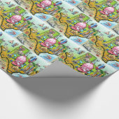 Austin Texas Cartoon Map Cadeaupapier (Hoek)