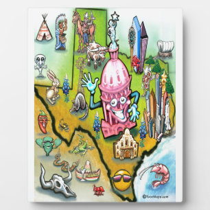 Austin Texas Cartoon Map Fotoplaat