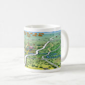 Austin Texas Cartoon Map Koffiemok (Voorkant rechts)