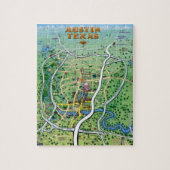 Austin Texas Cartoon Map Legpuzzel (Verticaal)