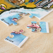 Austin Texas Cartoon Map Legpuzzel (Zijkant)