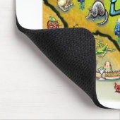 Austin Texas Cartoon Map Muismat (Hoek)