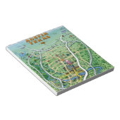 Austin Texas Cartoon Map Notitieblok (Schuin)