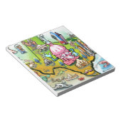 Austin Texas Cartoon Map Notitieblok (Schuin)