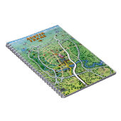 Austin Texas Cartoon Map Notitieboek (Rechterzijde)