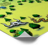 Austin Texas Cartoon Map Poster (Hoek)