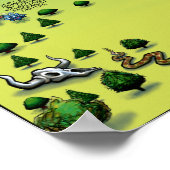 Austin Texas Cartoon Map Poster (Hoek)