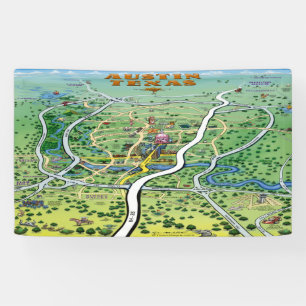 Austin Texas Cartoon Map Spandoek
