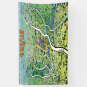 Austin Texas Cartoon Map Spandoek (Verticaal)