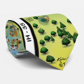 Austin Texas Cartoon Map Stropdas (Opgerold)