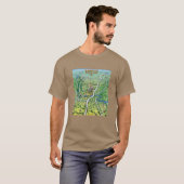 Austin Texas Cartoon Map T-shirt (Voorkant volledig)