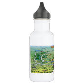 Austin Texas Cartoon Map Waterfles (Links)