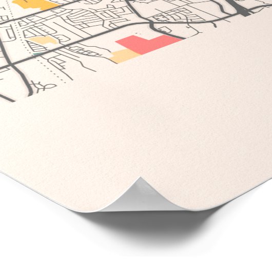 Austin - Texas Chalk City Map Poster (Hoek)