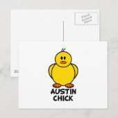 Austin Texas Chick Briefkaart (Voorkant / Achterkant)