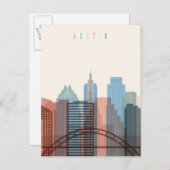 Austin, Texas | City Skyline Briefkaart (Voorkant / Achterkant)