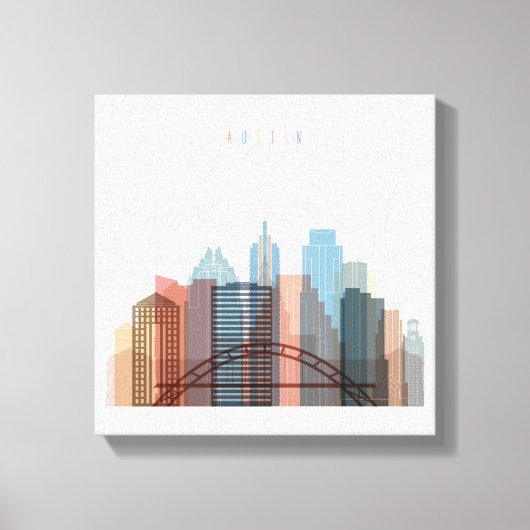 Austin, Texas | City Skyline Canvas Afdruk (Voorkant)