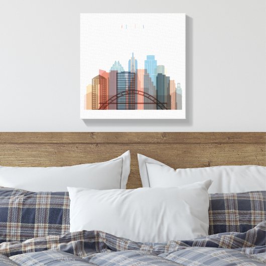 Austin, Texas | City Skyline Canvas Afdruk (Insitu (Slaapkamer))