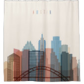 Austin, Texas | City Skyline Douchegordijn (Voorkant)