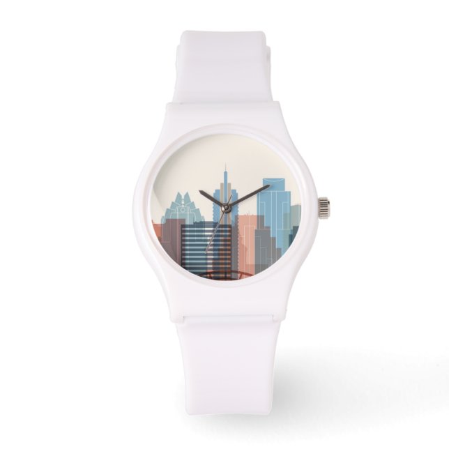 Austin, Texas | City Skyline Horloge (Voorkant)