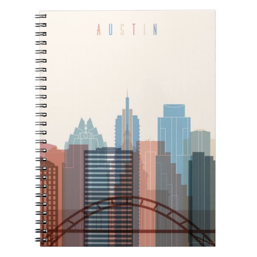 Austin, Texas | City Skyline Notitieboek (Voorkant)