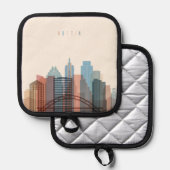 Austin, Texas | City Skyline Pannenlap (Voorkant / Achterkant)