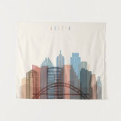 Austin, Texas | City Skyline Wandkleed (Voorkant (horizontaal))