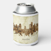 Austin Texas Cityscape Blikjeskoeler (Blikje Achterkant)