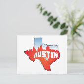 Austin Texas Cityscape Briefkaart (Staand voorkant)