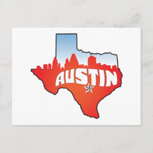 Austin Texas Cityscape Briefkaart